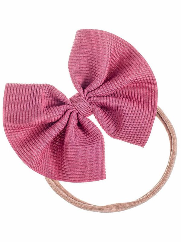 Baby rosettband – mjukt och elastiskt hårband, Rasberry