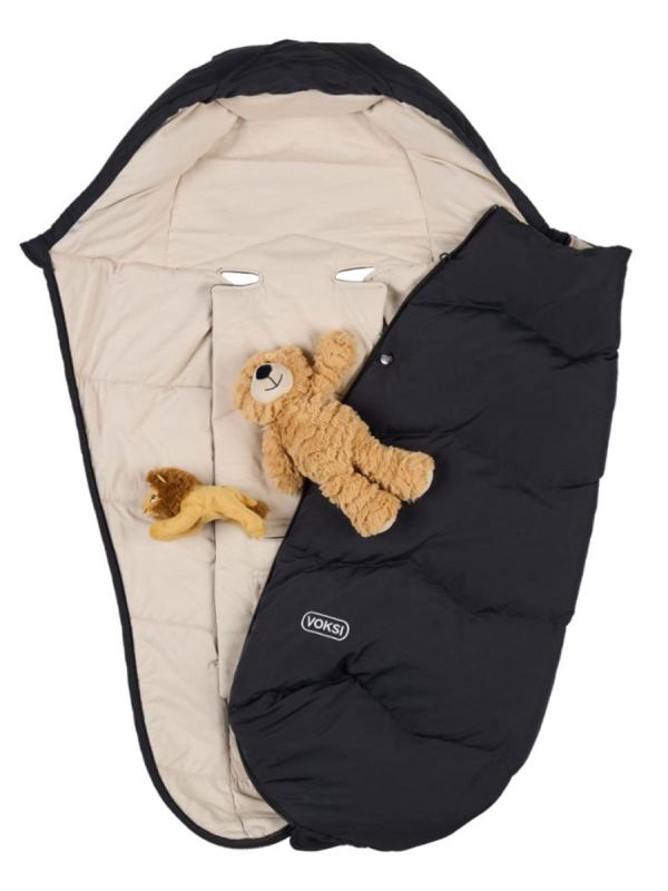 VOKSI - Explorer babys större dunfotpåse, Black
