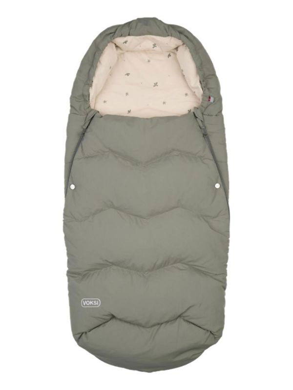 VOKSI - Explorer babys större dunfotpåse, Meadow Green
