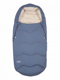 VOKSI - Explorer babys större dunfotpåse, Stone Blue