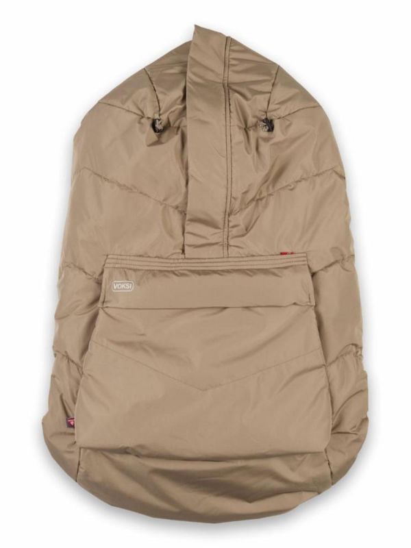 Voksi Carrier Cover – Varmt vindskydd för bärsele, Dark Sand