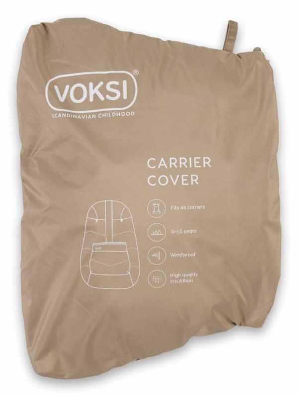 Voksi Carrier Cover – Varmt vindskydd för bärsele, Dark Sand