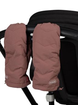 Voksi barnvagnshandskar med dubbar, Maroon