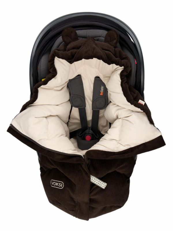 Voksi Move dunfotpåse för babyskydd, 0–18 mån Chocolate Snow