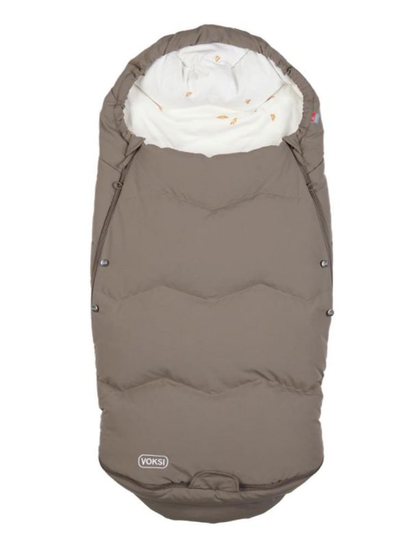 VOKSI - Explorer babys större dunfotpåse, walnut