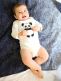 Mjuk och bekväm Kurtis Baby Peace baby långärmad kropp med Pandamönster