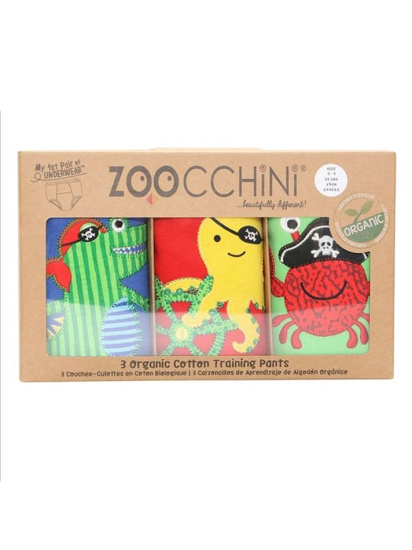 Zoocchini - träningsbyxor 3-pack, Pirate Pals