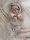 Babystyling nallebjörnsjumpsuit för baby, Sand