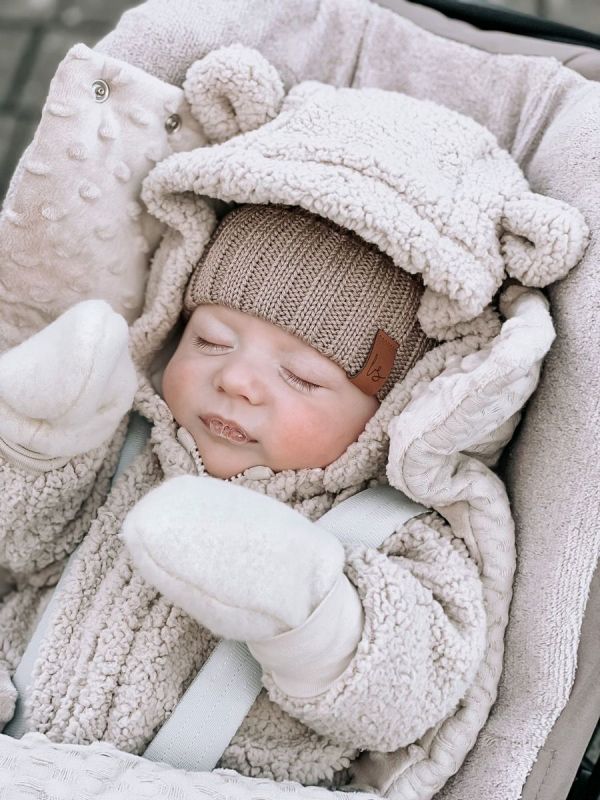 Babystyling nallebjörnsjumpsuit för baby, Sand