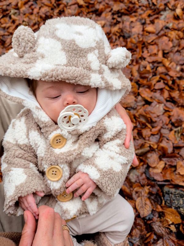 Babystyling teddyjacka för baby, Blomma