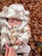 Babystyling teddyjacka för baby, Blomma