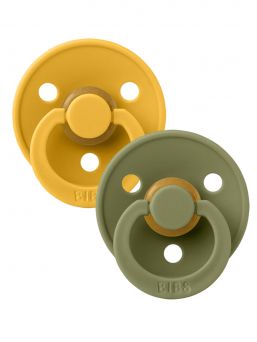 BIBS - Baby napp 2-PACK 0-18mån - Honey Bee / Olive