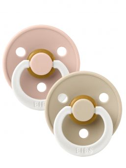 BIBS - Night Baby nattnapp 2-PACK 0-18mån+ - Blush / Vanilla