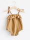 Ruffles Slip Strap bebis body, mustard 