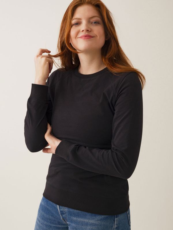 Boob Design - Amningsskjorta B-Warmer Sweatshirt, svart