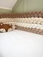 Bouclé flätad kantskydd för spjälsäng och juniorsäng - Light Beige