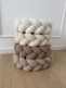Bouclé flätad kantskydd för spjälsäng och juniorsäng - Light Beige