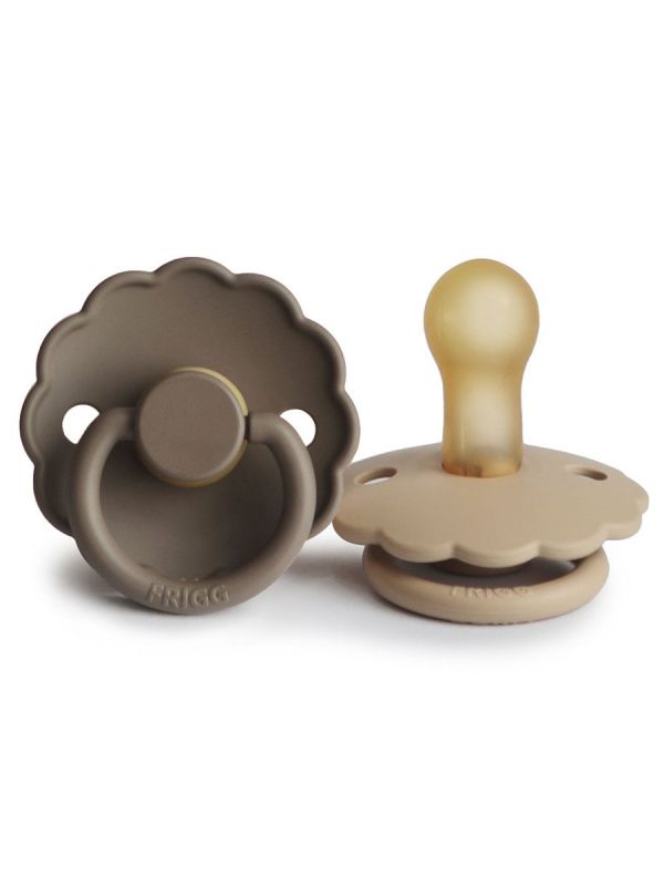 FRIGG - babys latexnapp 2-Pack, Croissant/Portobello