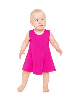 Baby kortärm klänning - CERISE