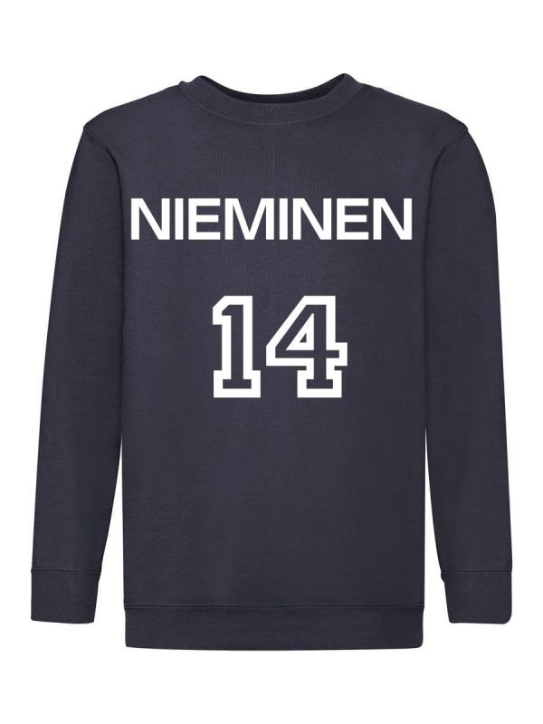 Barntröja med namn och nummer, navy blå