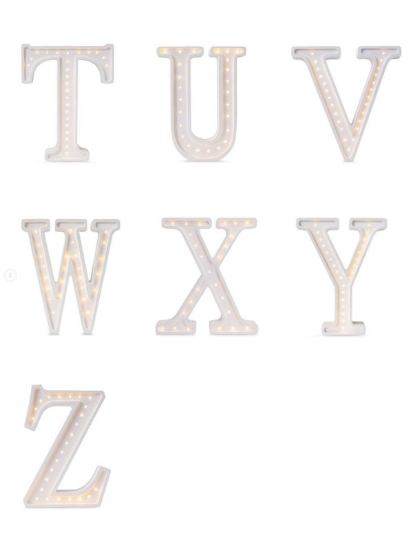 Little Lights Nattlampa, Letter (26 alternativ)