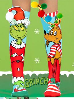 MADMIA Roliga julstrumpor med Grinch & Max