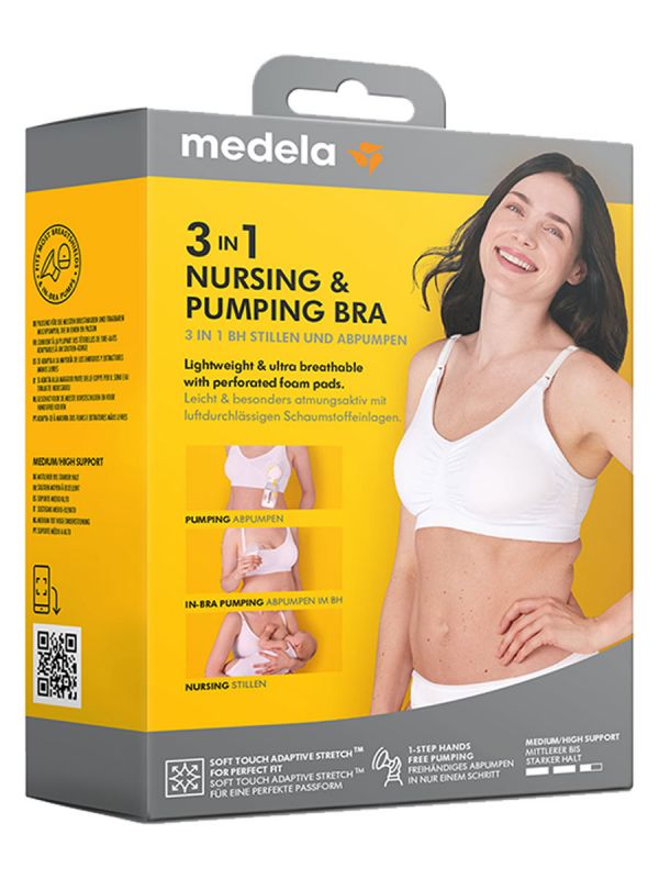 Medela 3-i-1 amnings- och pump-bh – svart