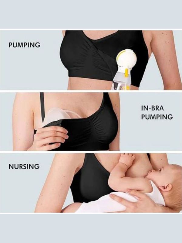 Medela 3-i-1 amnings- och pump-bh – svart