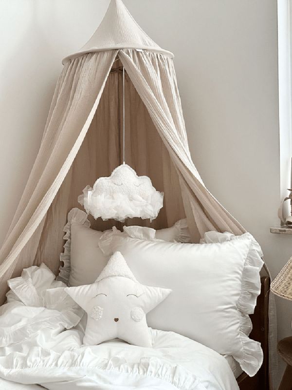 Muslin sänghimmel, beige