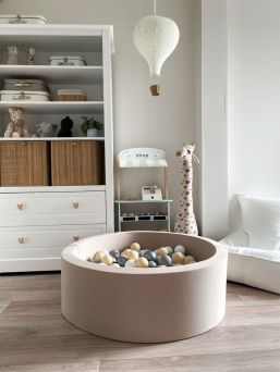 Mjuk bollhav + bollar (valfri färg), beige