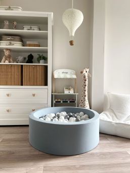Mjuk bollhav + bollar (valfri färg), dusty blue