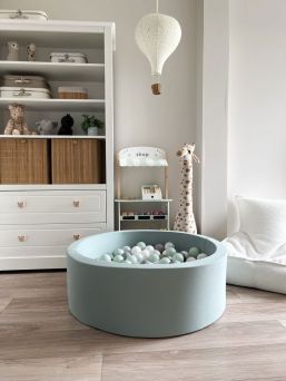 Mjuk bollhav + bollar (valfri färg), dirty mint