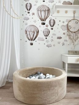 Mjuk bollhav + bollar (valfri färg), Teddy Beige