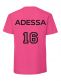 Game shirt with the child's name and number 104-164cm, pink