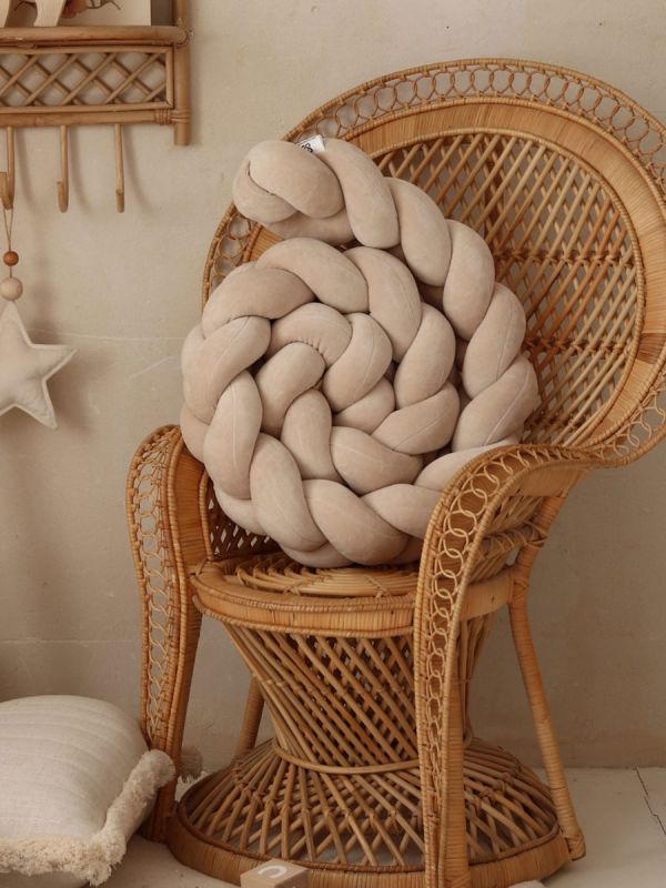 Spjälskydd till spjälsäng – handgjort, Velvet Beige