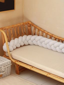 Spjälskydd till spjälsäng – handgjort, Velvet White