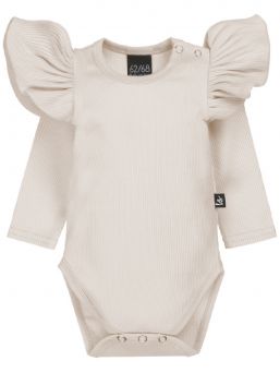 Babystyling Babybody med volang Rib Sand