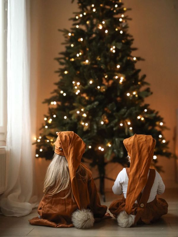 Älvmössa för barn – Kanel | älvmössa i bomull med eller utan rosett