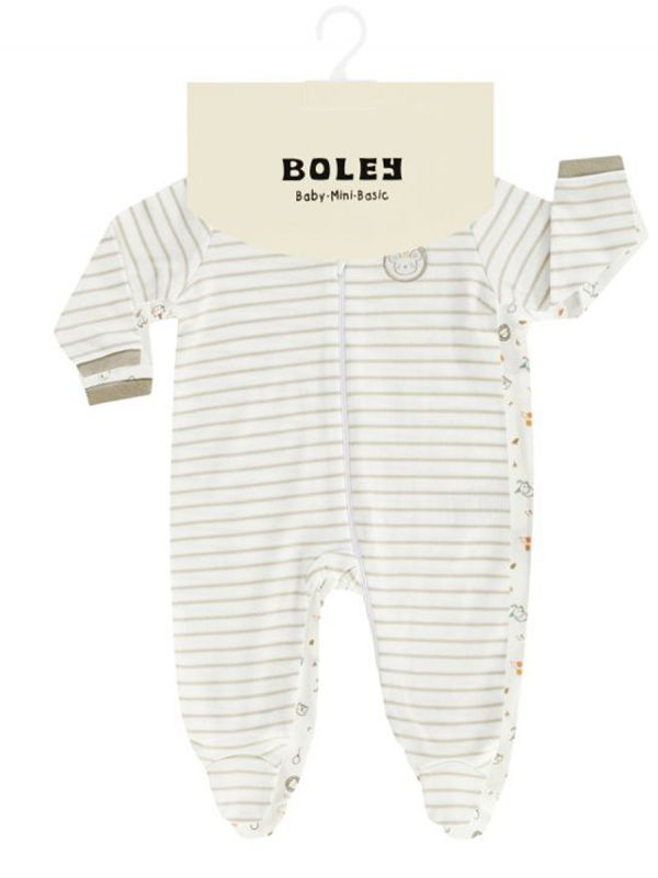 Ljusfärgade Boley långärmad bebis overall, 2-PACK. Perfekt för nattanvändning.