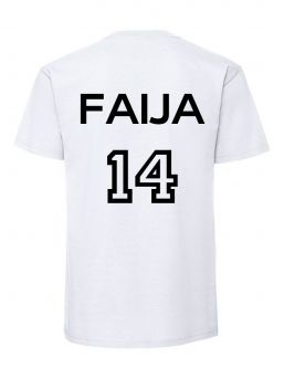 T-shirt för föräldrar med egen text, S-5XL vit