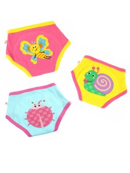 Zoocchini - träningsbyxor 3-pack, Garden Creatures