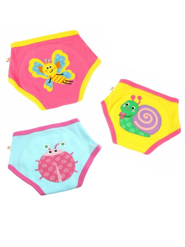 Zoocchini - träningsbyxor 3-pack, Garden Creatures