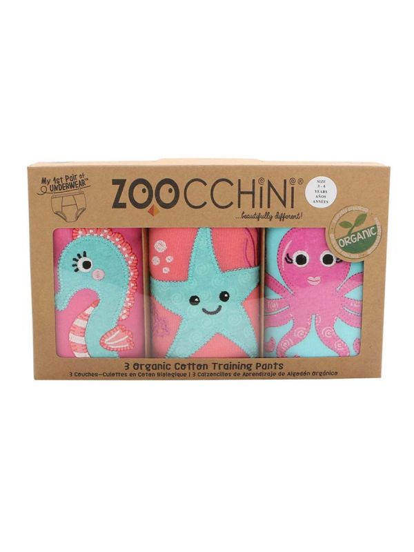 Zoocchini - träningsbyxor 3-pack, Ocean Gals